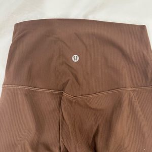 Copper brown Lululemon ribbed align leggings